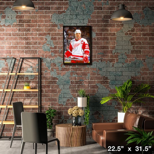 Steve Yzerman Detroit Red Wings Framed 20" x 29" The Stare Canvas 22.5" x 31.5"